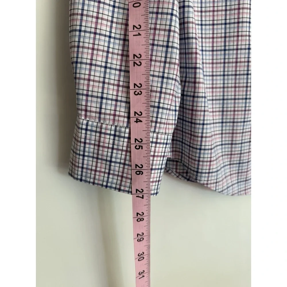 Banana Republic Men's Multicolor Plaid Slim Flex Fit Button-Up Shirt L